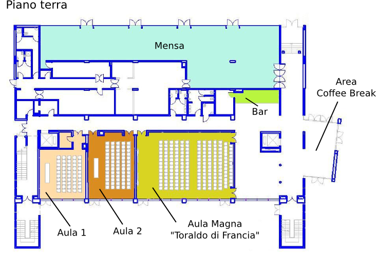 Mappa del centro congressi - Piano terra