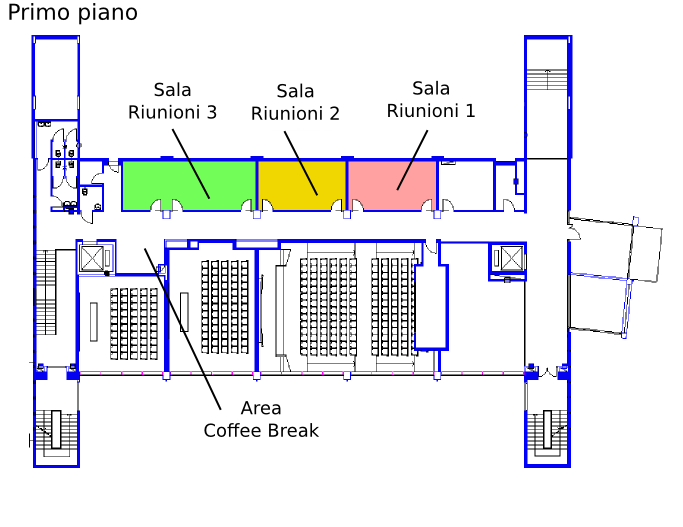 Mappa del centro congressi - Piano primo