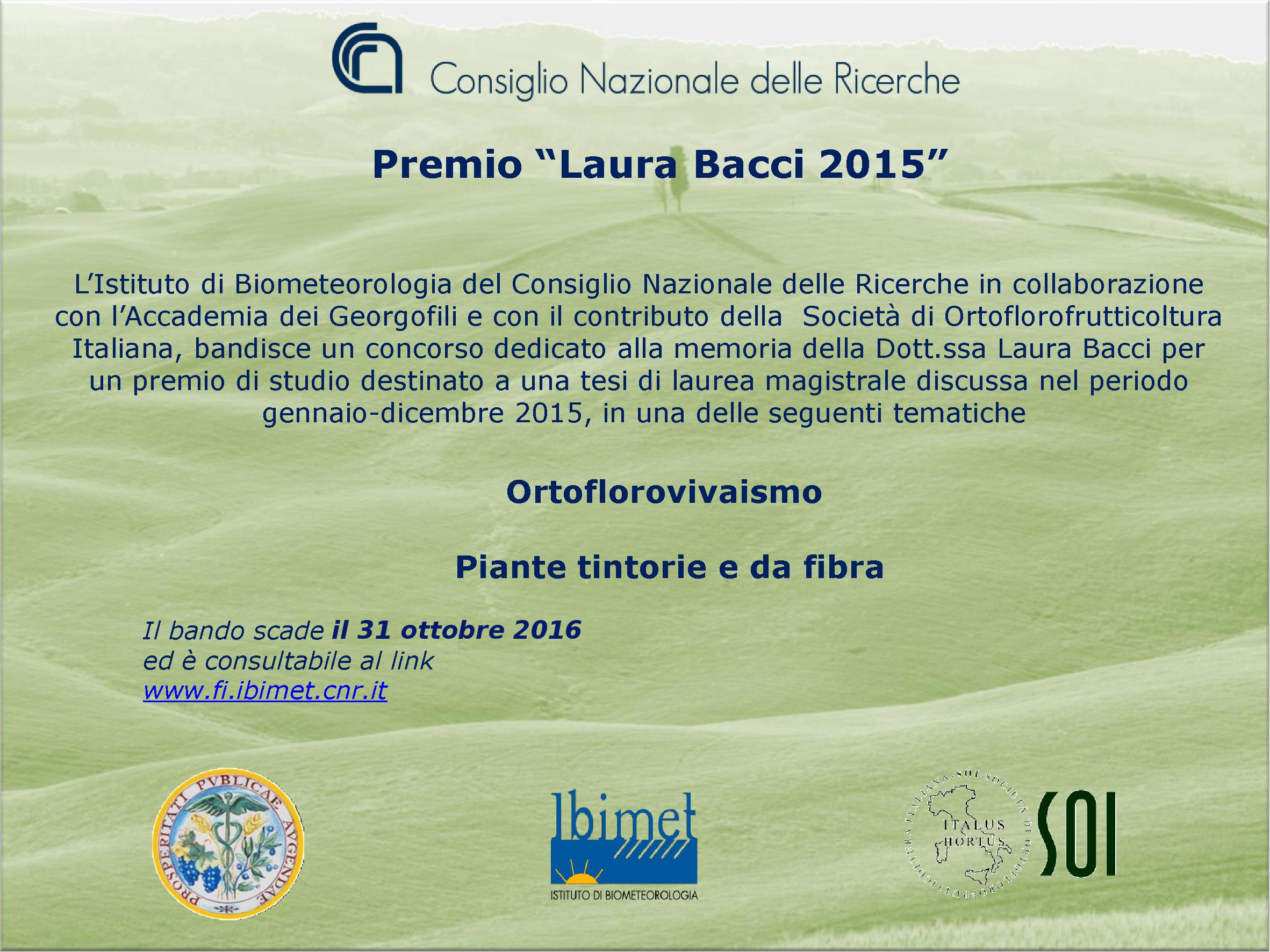 Premio Laura Bacci 2015